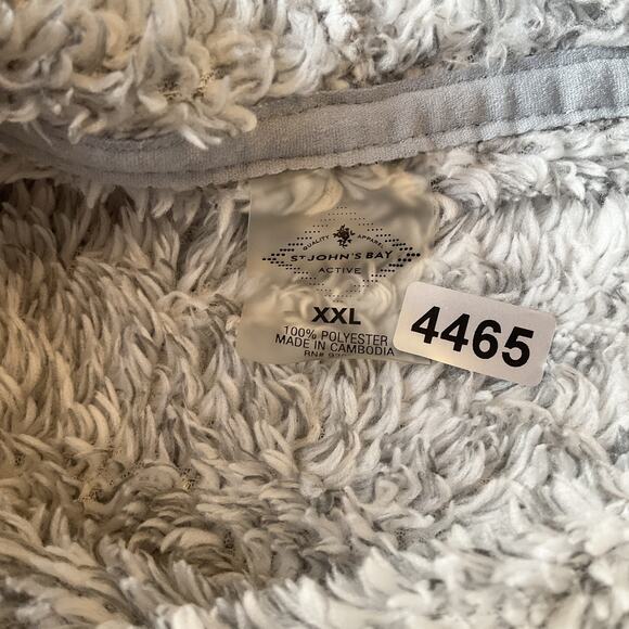 St. John's Bay Men Sweatshirt XXL Gray Fleece Activewear Long Sleeve - Picture 2 of 8